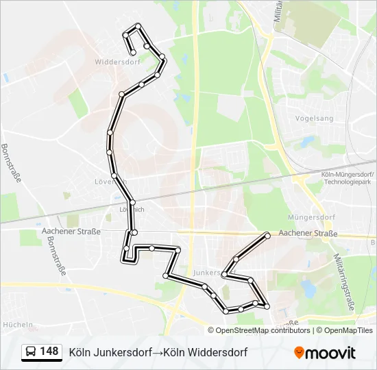 148 Bus Line Map