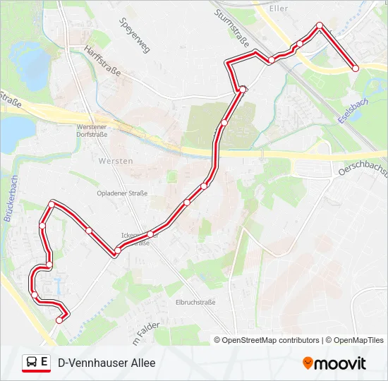 E Bus Line Map