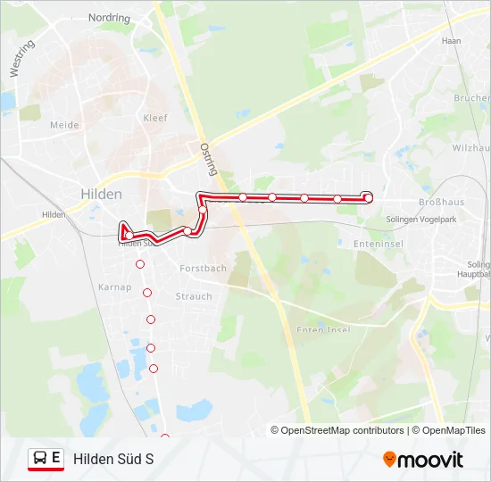 E Bus Line Map