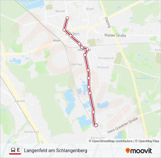 E Bus Line Map