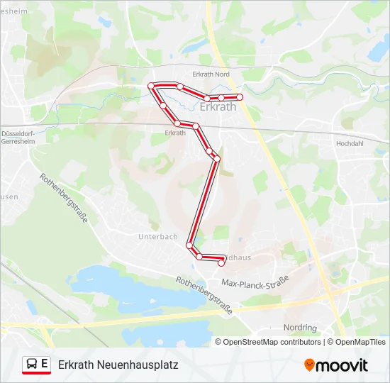 E Bus Line Map