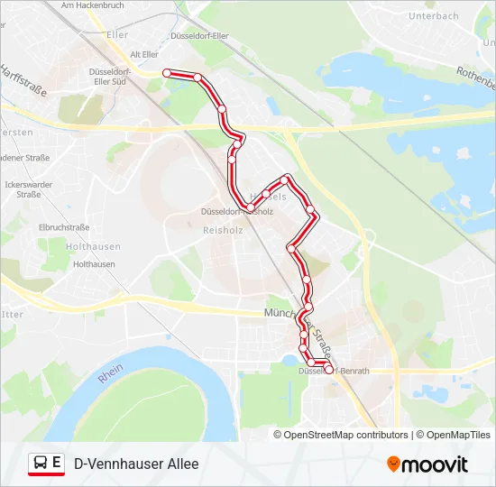 E Bus Line Map