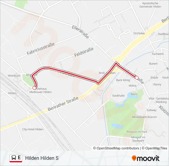 E Bus Line Map