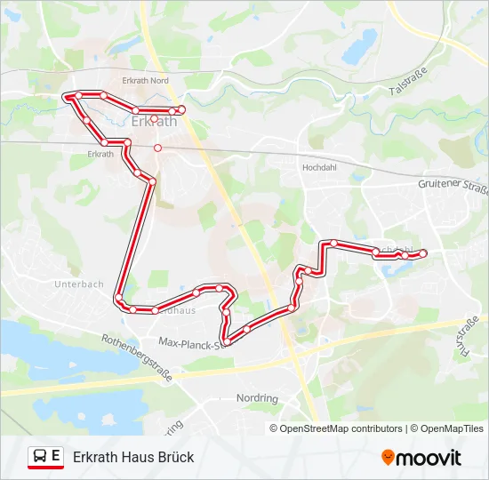E Bus Line Map