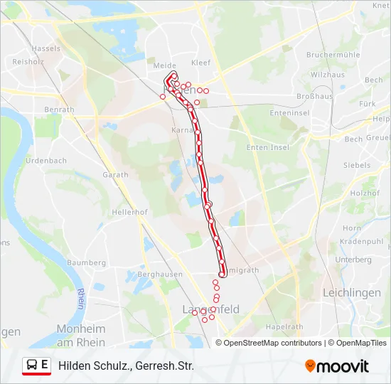 E Bus Line Map