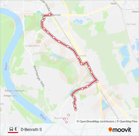 E Bus Line Map