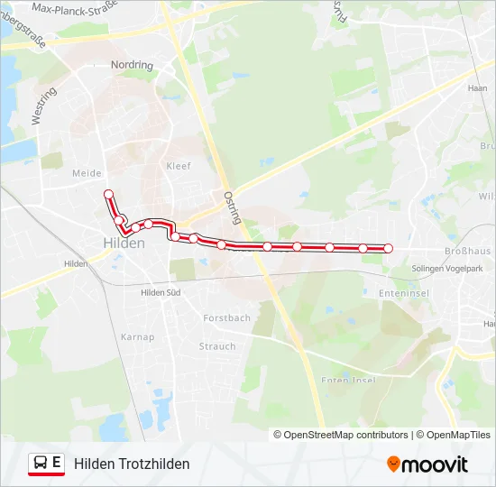 E Bus Line Map