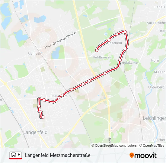 E Bus Line Map