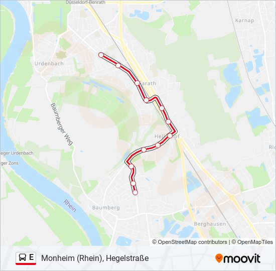 E bus Line Map