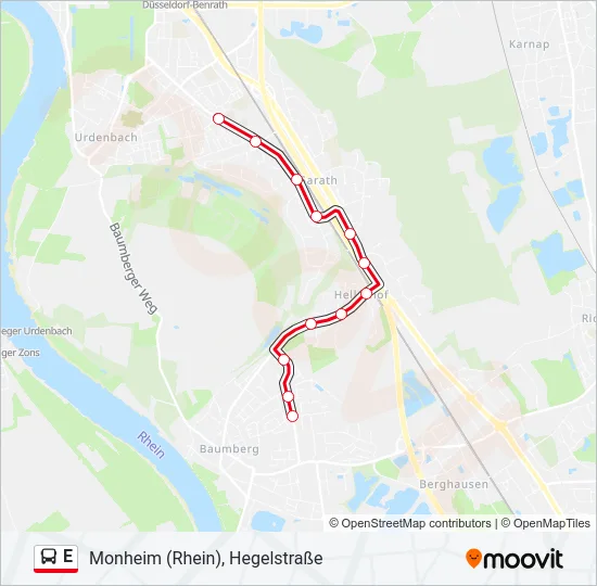 E Bus Line Map