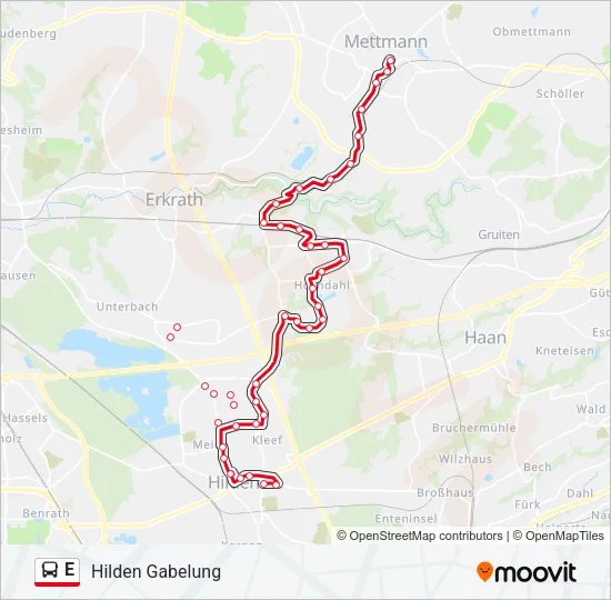 E Bus Line Map