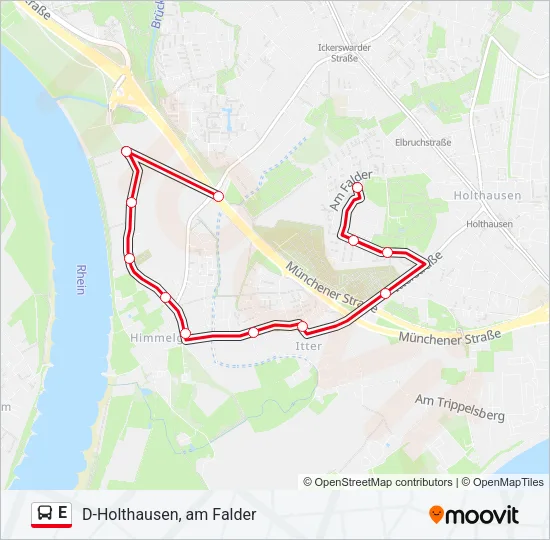 E Bus Line Map