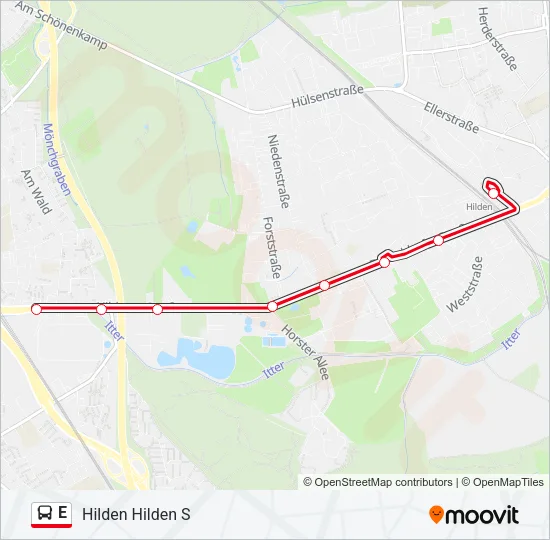 E Bus Line Map