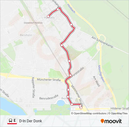 E Bus Line Map