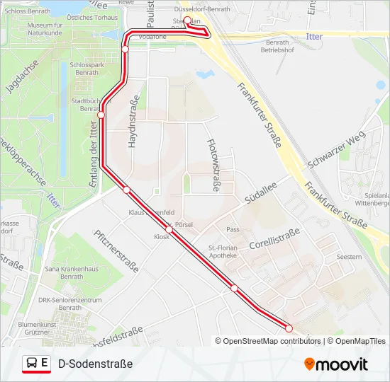E Bus Line Map
