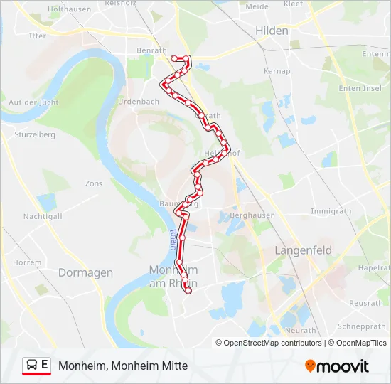 E Bus Line Map