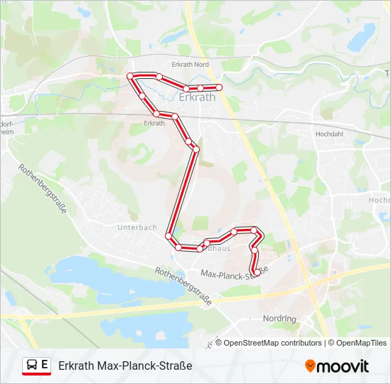 E Bus Line Map