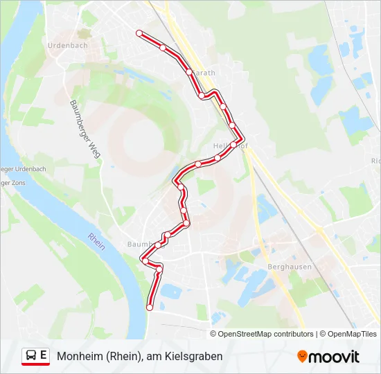 E Bus Line Map