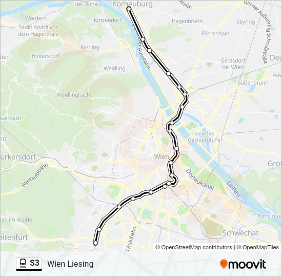 S3 Train Line Map