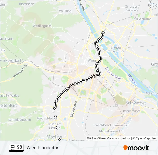 S3 Train Line Map