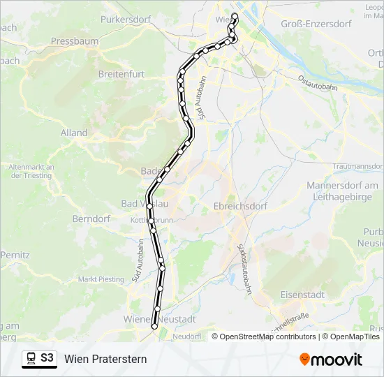S3 Train Line Map