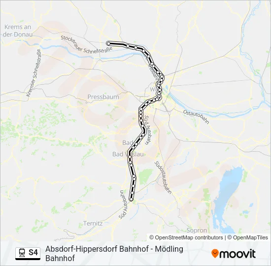 S4 Train Line Map