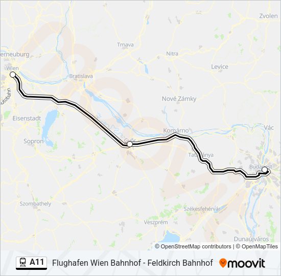A11 Train Line Map