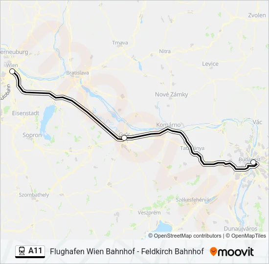 A11 Train Line Map