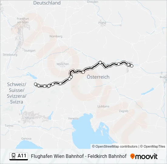 A11 Train Line Map