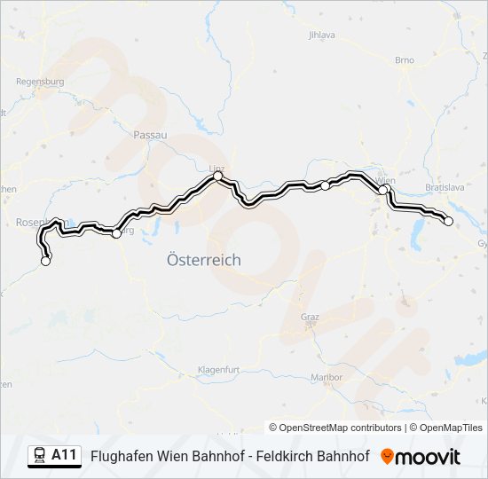 A11 Train Line Map
