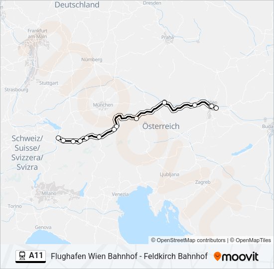A11 Train Line Map