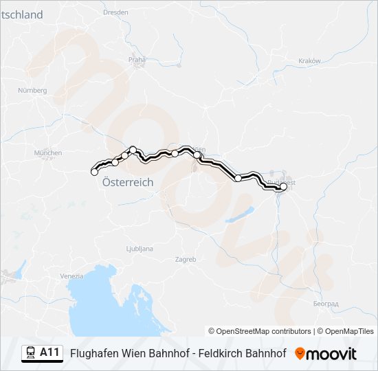 A11 Train Line Map