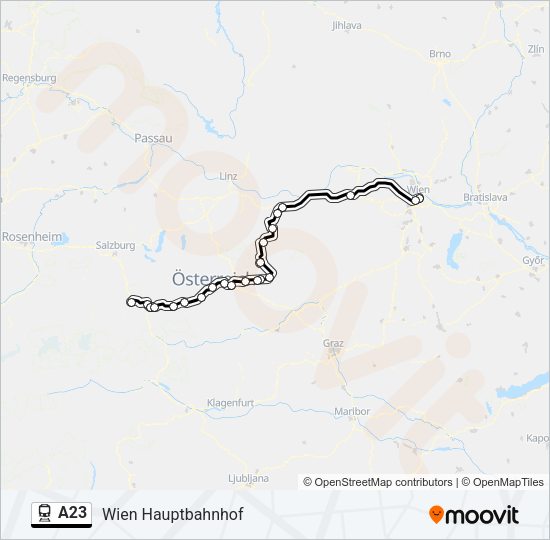 A23 Train Line Map