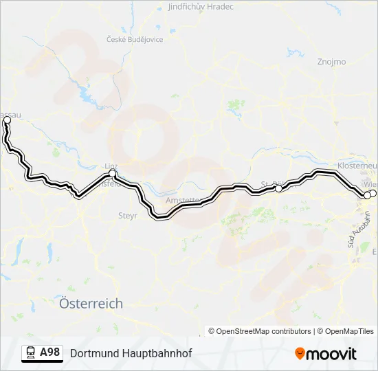 A98 Train Line Map
