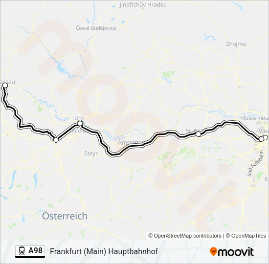 A98 Train Line Map