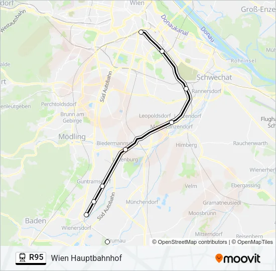 R95 Train Line Map