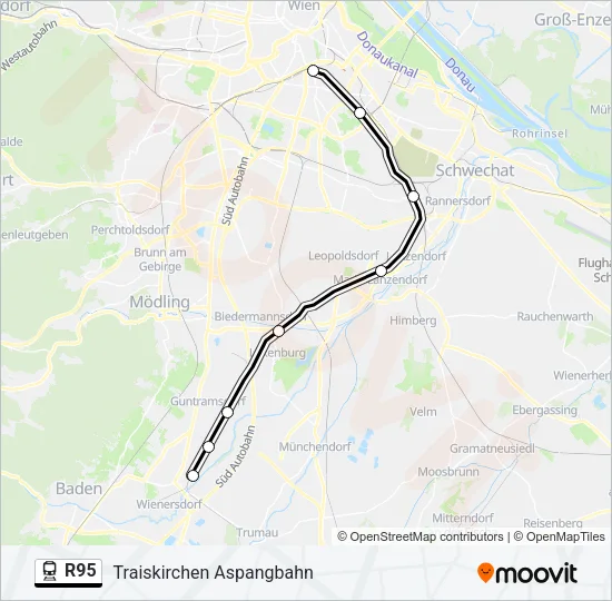 R95 Train Line Map
