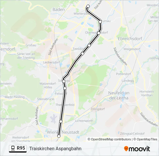 R95 Train Line Map