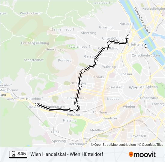 Bahnlinie S45 Karte