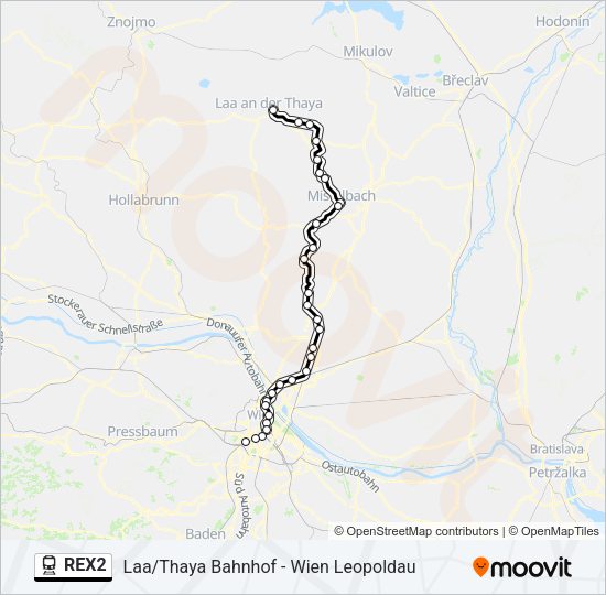 REX2 Train Line Map