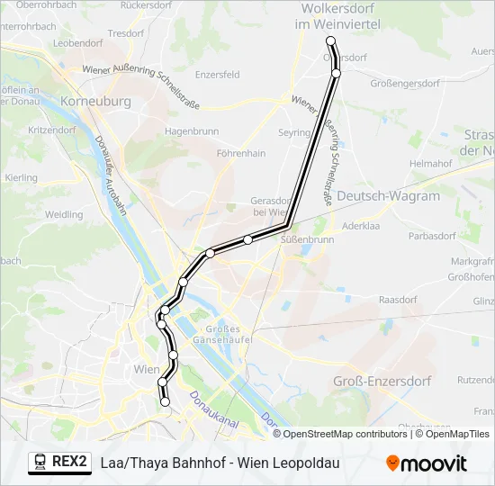 REX2 Train Line Map