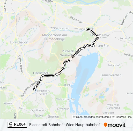 REX64 Train Line Map