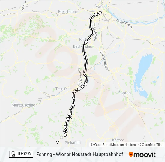 REX92  Line Map