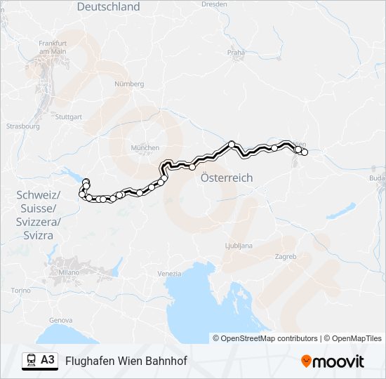 A3 Train Line Map