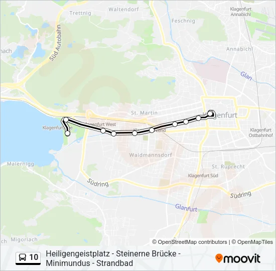 10 Bus Line Map