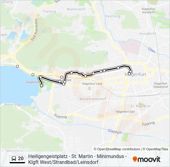 20 Bus Line Map