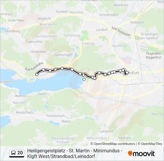 20 Bus Line Map