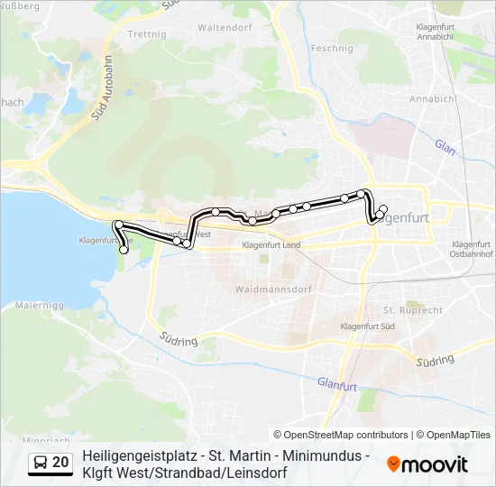 20 Bus Line Map