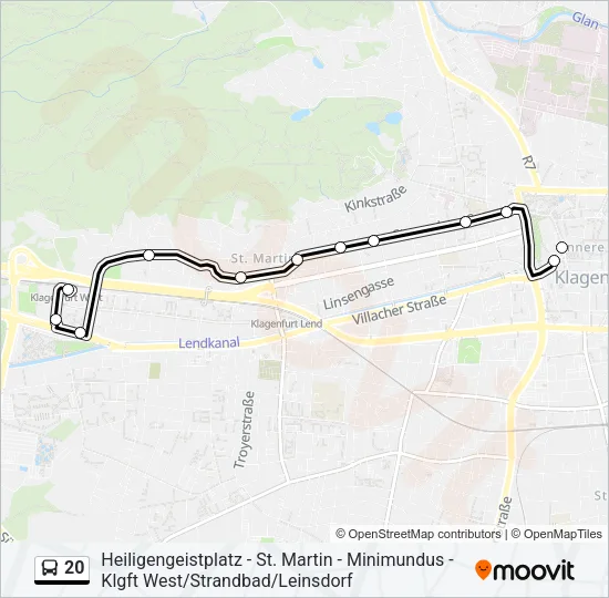 20 Bus Line Map