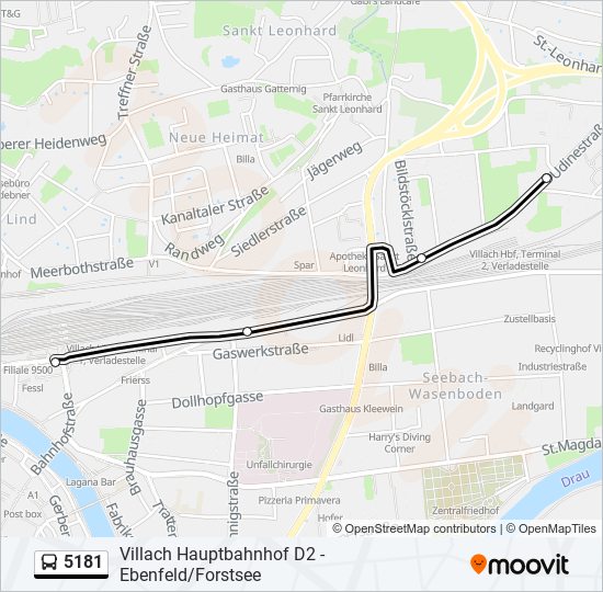 5181 bus Line Map